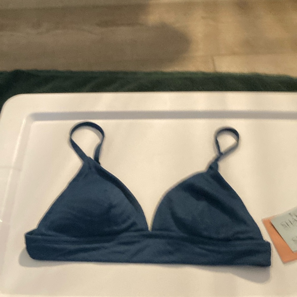 Shade & Shore Navy Triangle Bralette